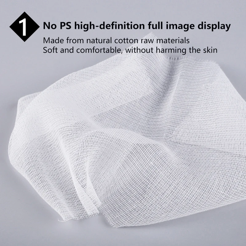 100pcs Disposable Spa Face Gauze Mask Paper Sheet Beauty Salon Special Gauze Block Pre-Cut Facial Sheet Skin Fiber Paper