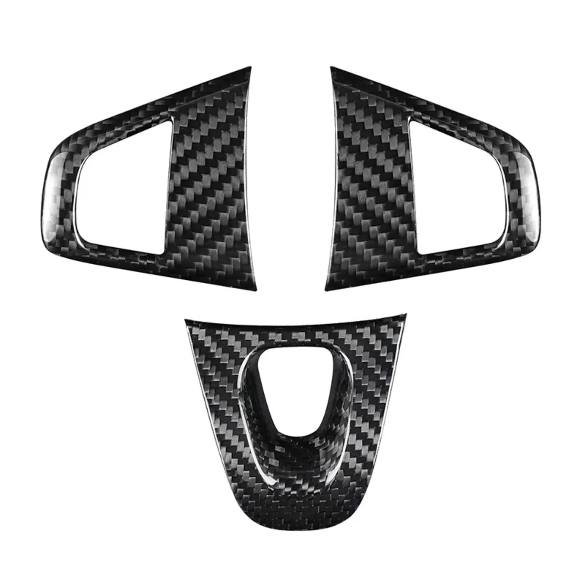Suitable for Snow (Megana RS/Fenglang ZE) 2008-2016 Dry Carbon Fiber Steering Wheel Button Frame+chin Strap Interior Parts