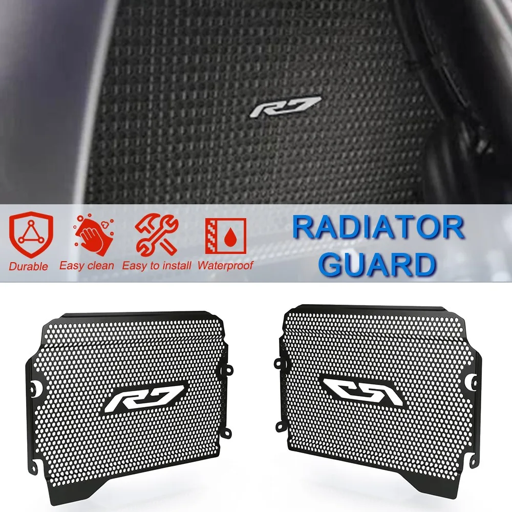 

2026 2025 2024 2023 Motorcycle Aluminium FOR YAMAHA YZFR7 ABS 2022-2026 Cooler Protection Radiator Guard Grille Cover Protector