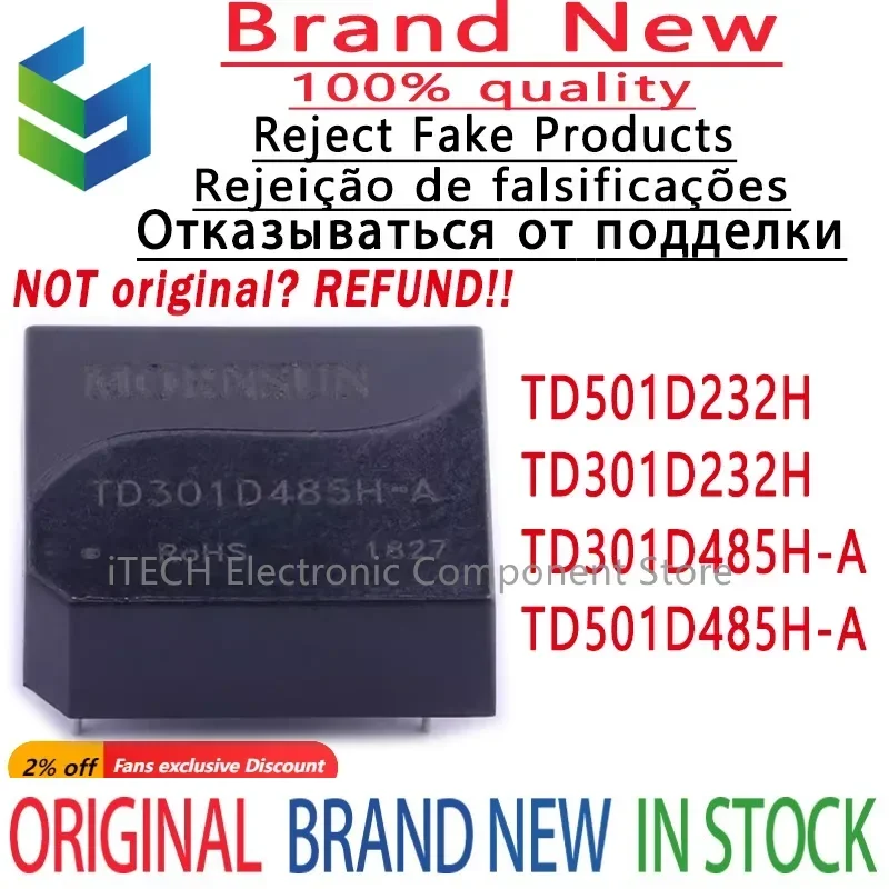 2PCS Original and Genuine TD501D232H TD301D232H TD301D485H-A TD501D485H-A DIP-7 in Stock