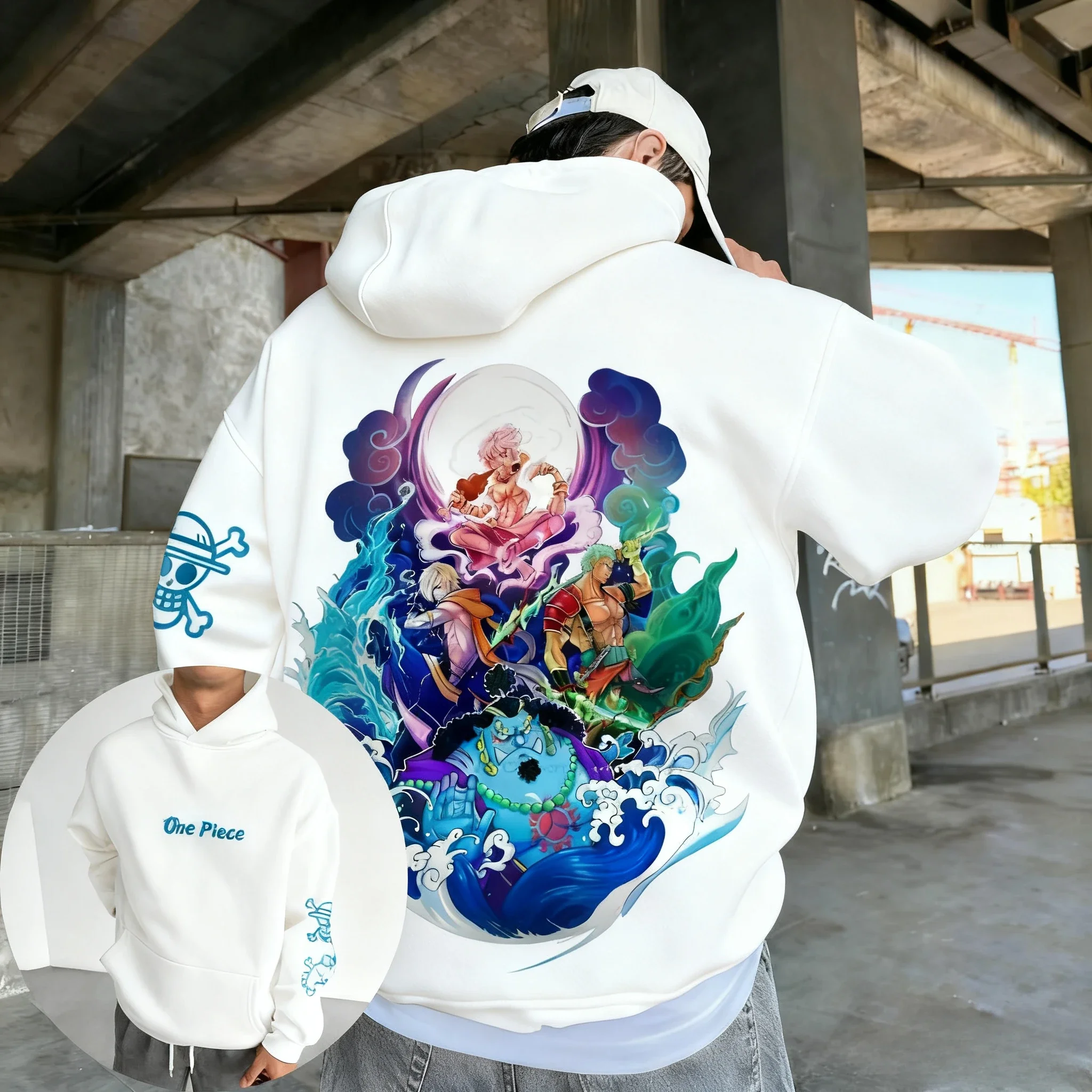 قطعة واحدة أنيمي الخريف/الشتاء هوديي 2026 الرجال والنساء جديد الشارع الأمريكي الهيب هوب كبير اليومية عادية الوالدين والطفل #5