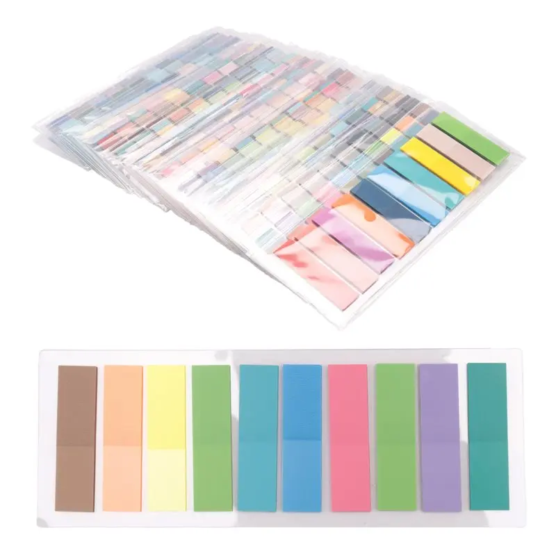ABJG-7400 Sheets Transparent Sticky Notes Self-Adhesive Bookmarker Annotation Reading Book Clear Tab Posted It Easy To Use