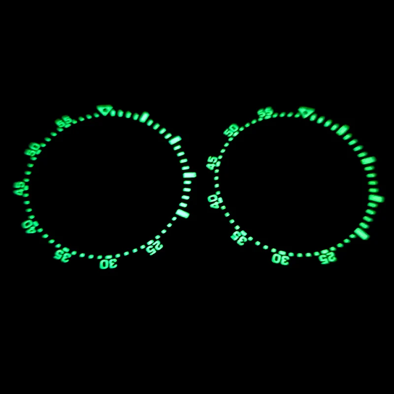 38mm*30.5mm Steel Watch Bezel Insert Ring C3 Green Luminous Fits Seiko SPB185 SPB187 Watch Cases Bezel Watch Replacement Parts