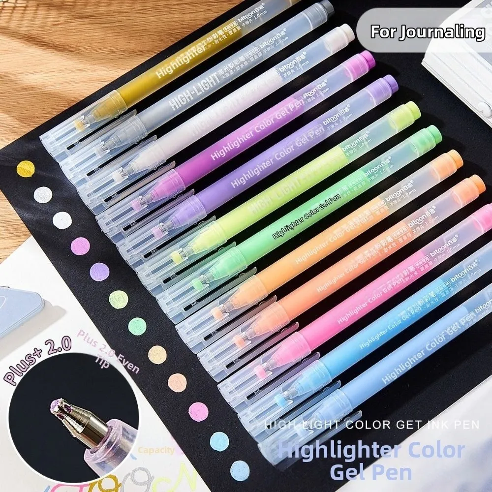 

12Colors/Set Creative Color Ink Color Gel Pen 0.1mm ST Tip Macaron/Morandi/Retro Color Ballpoint Pen Writing Tools School Office