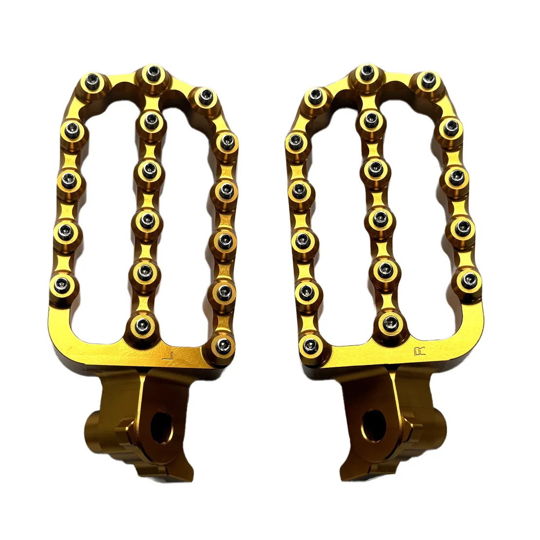 1 Pair Gold Wide Forged Foot Pegs Footrest Pedal Fit for Yamaha Tenere700 XTZ 700 Rally Edition 2020 2021 2022 2023 2024