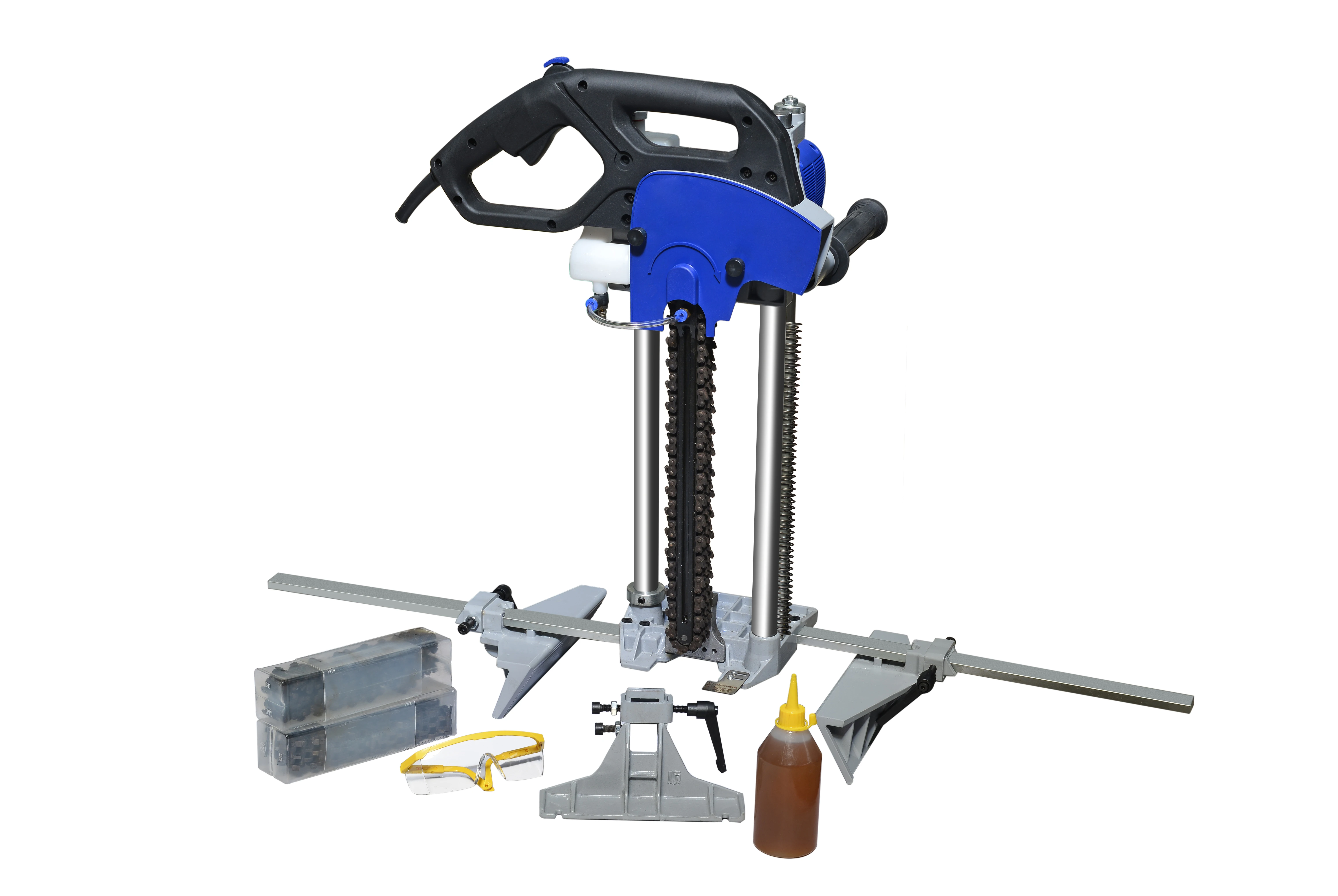 3500W Chisel Mortiser Machine Chain  Wood Mortising  Drill Machine Portable Chain Square Hole Mortising Machine