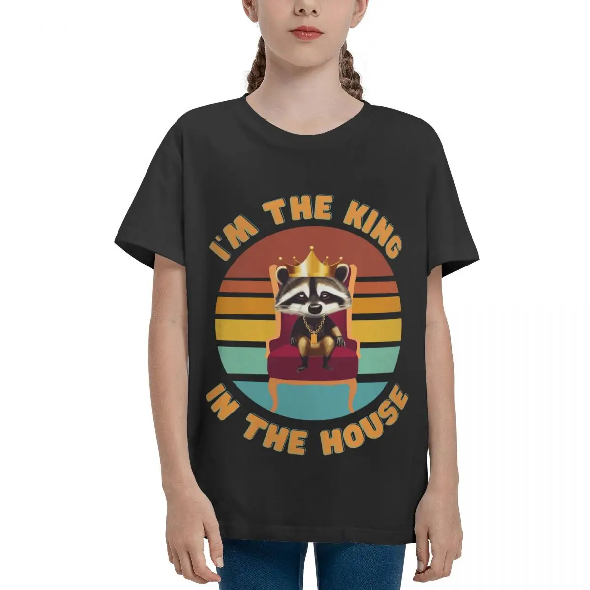 A Cool Raccoon Who S King In The House Cla Top quality T-shirts Graphic Vintage Funny Sarcastic Home Sexy Teenagers T-Shirt