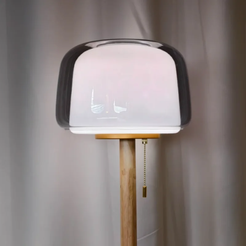 Moderne creatieve glazen vloerlamp eenvoudige bank zijkant decoratieve verlichting woonkamer slaapkamer bedlampje LED leesbureaulamp