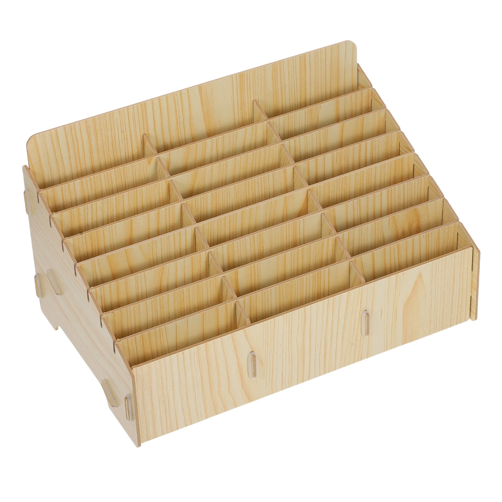 

Mobile Phone Storage Box 12 Compartments Wooden Desk Organizer Meeting Room Cell Phone Holder Display Rack Lightweight Smooth