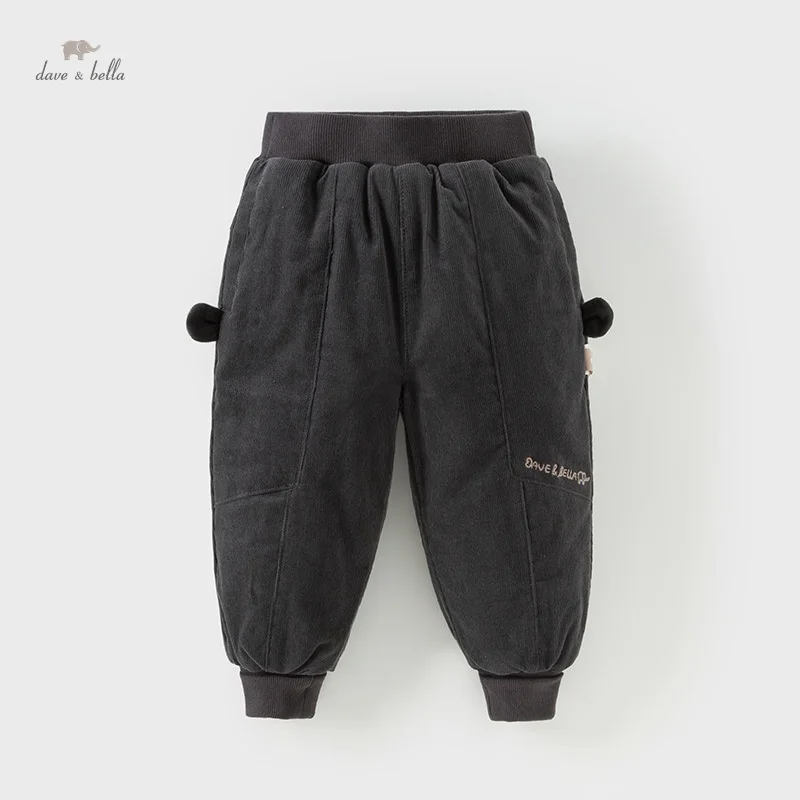 

Dave Bella Children Pants Autumn Winter Boys Girls Thick Plush Trousers Cotton Padded Outerwear Warm Children Clothing DB4243771