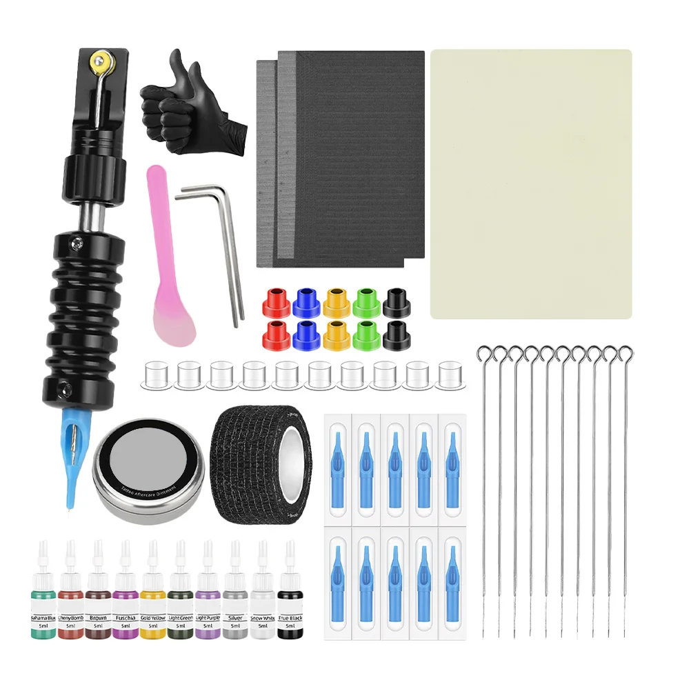 

1 Set Diy Pen Holder Kit, Portable Tattooing Practice Tool For Beginners, Durable Aluminum Alloy Tattoos Starter Kit, Multi-Use