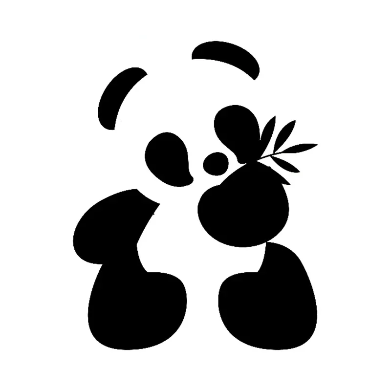 Car Stickers Cute Panda Modeling Personality Auto Window Cover Scratches Decals Fashion Waterproof Sun Protection PVC,20cm