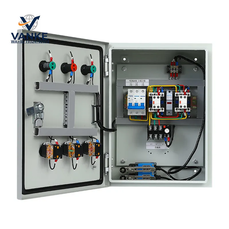 2026Three-phase 380V Motor Forward And Reverse Rotation Control Box With Limit Mixer Winch Reverse Start Switch Distribution Box