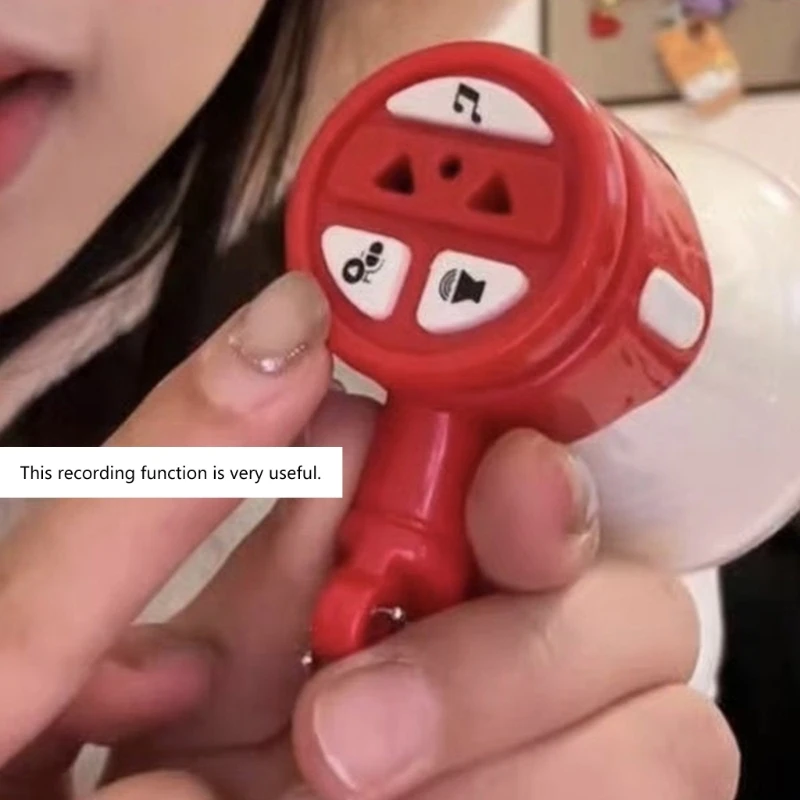 لعبة مغير الصوت الصغيرة مكبر الصوت مع الموسيقى وميكروفون التسجيل للأطفال لعبة مكبر الصوت بولهورن المفاتيح سحر