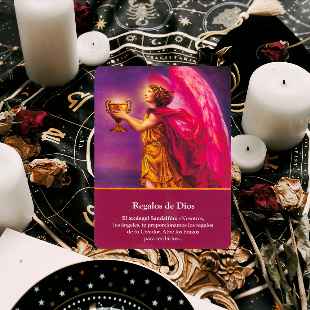 Divinatory Cards Of The Archangels - Set of 45 cards and  guide book  Spanish Edition board games in Tarot divination cards