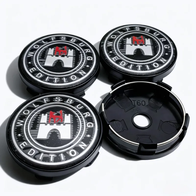 4 Stück Wolfsburg Logo Emblem Abzeichen Auto Radnabenkappen 60 mm 56 mm Räder Nabenkappe Felgenradkappen Staubschutz Ersetzen Sie Autozubehör – Detail 6