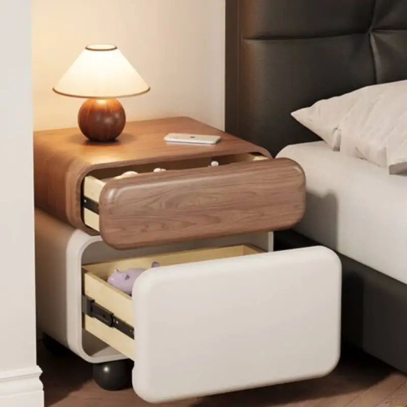 

Girly Designer Nightstand Brass Aesthetic Industrial Vintage Bedside Table Dressers Storage Mesita De Noche Dormitorio Home