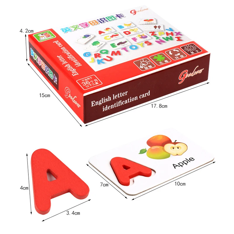 Wooden Alphabet Flashcards for Youngsters - Educational ABC Learning Tool, Perfect Preschool Gift & Puzzle Game