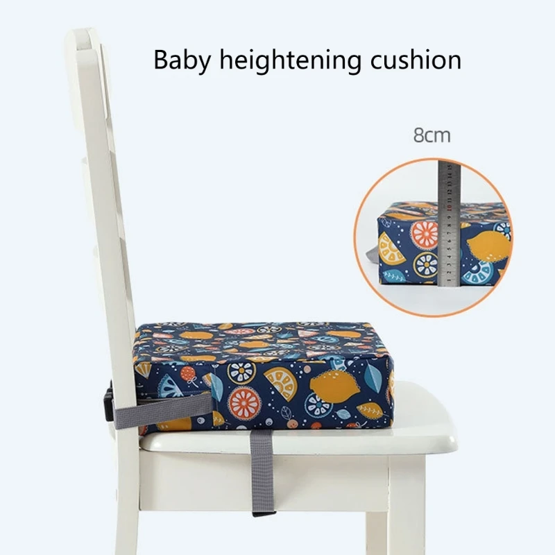 Asiento elevador inferior antideslizante para asiento elevador para niños/niños/bebés para comedor con 2 hebillas