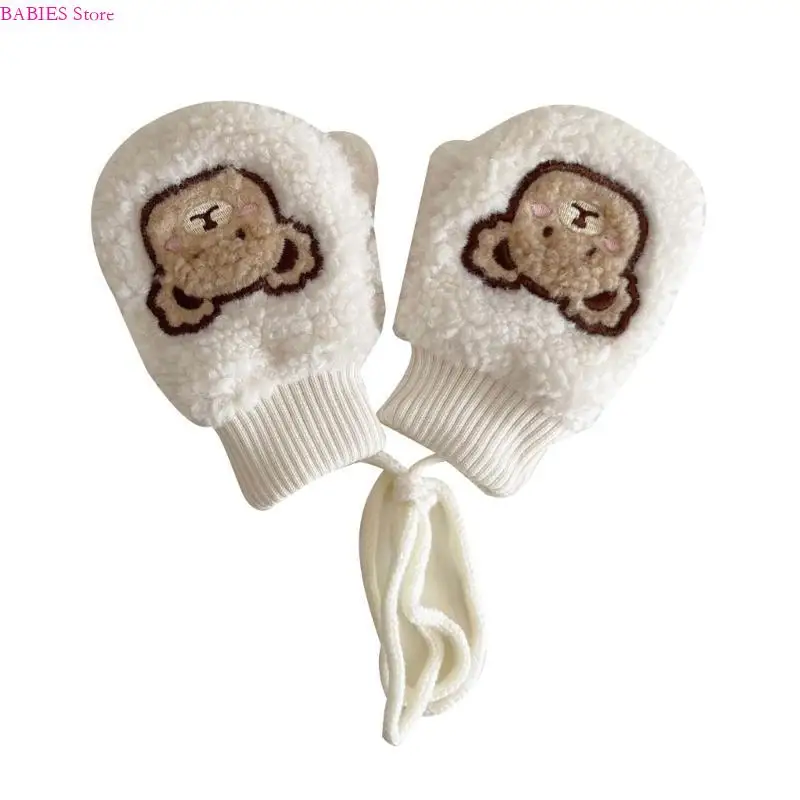 

C9GB детские перчатки, теплые лыжные перчатки для детей 1, 2, 3, варежки с подкладкой на пальцы для девочек и мальчиков