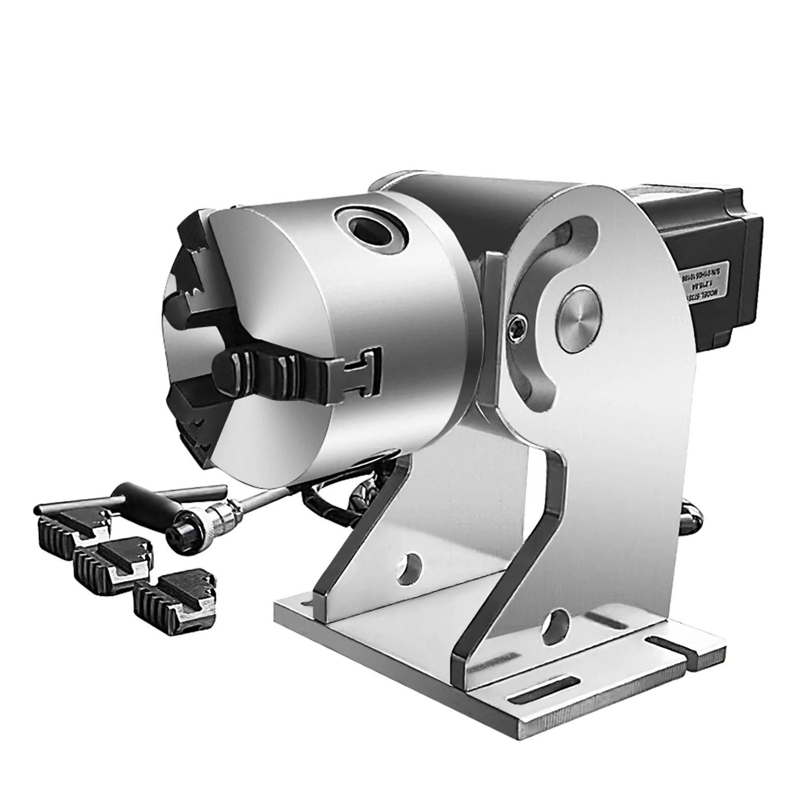 

Волоконный лазерный маркиратор VEVOR с вращающейся осью 80 мм с тремя светильниками и многофункциональной опорой для маркировки металлических табличек