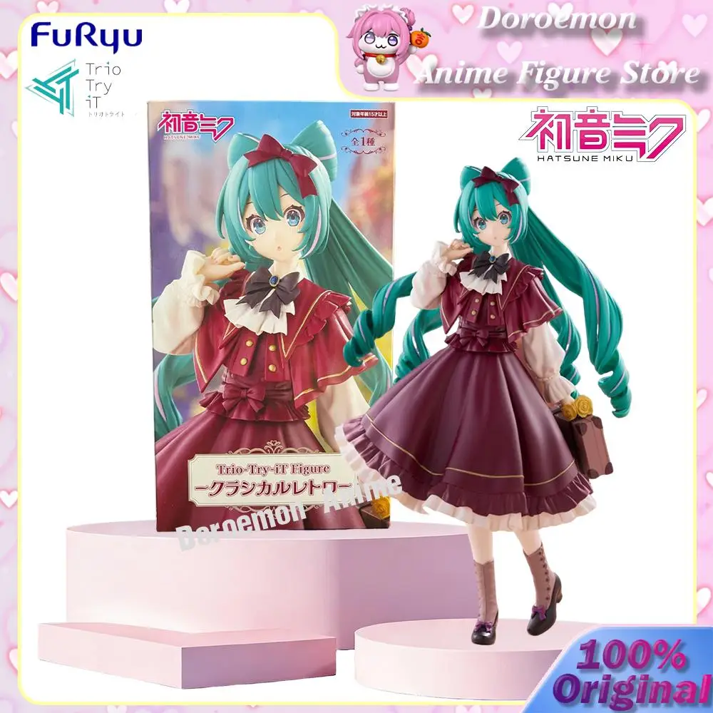 original-stock-furyu-trio-try-it-figure-hatsune-miku-classical-retro-collectible-table-decoration-model-toys-19cm-anime-figures