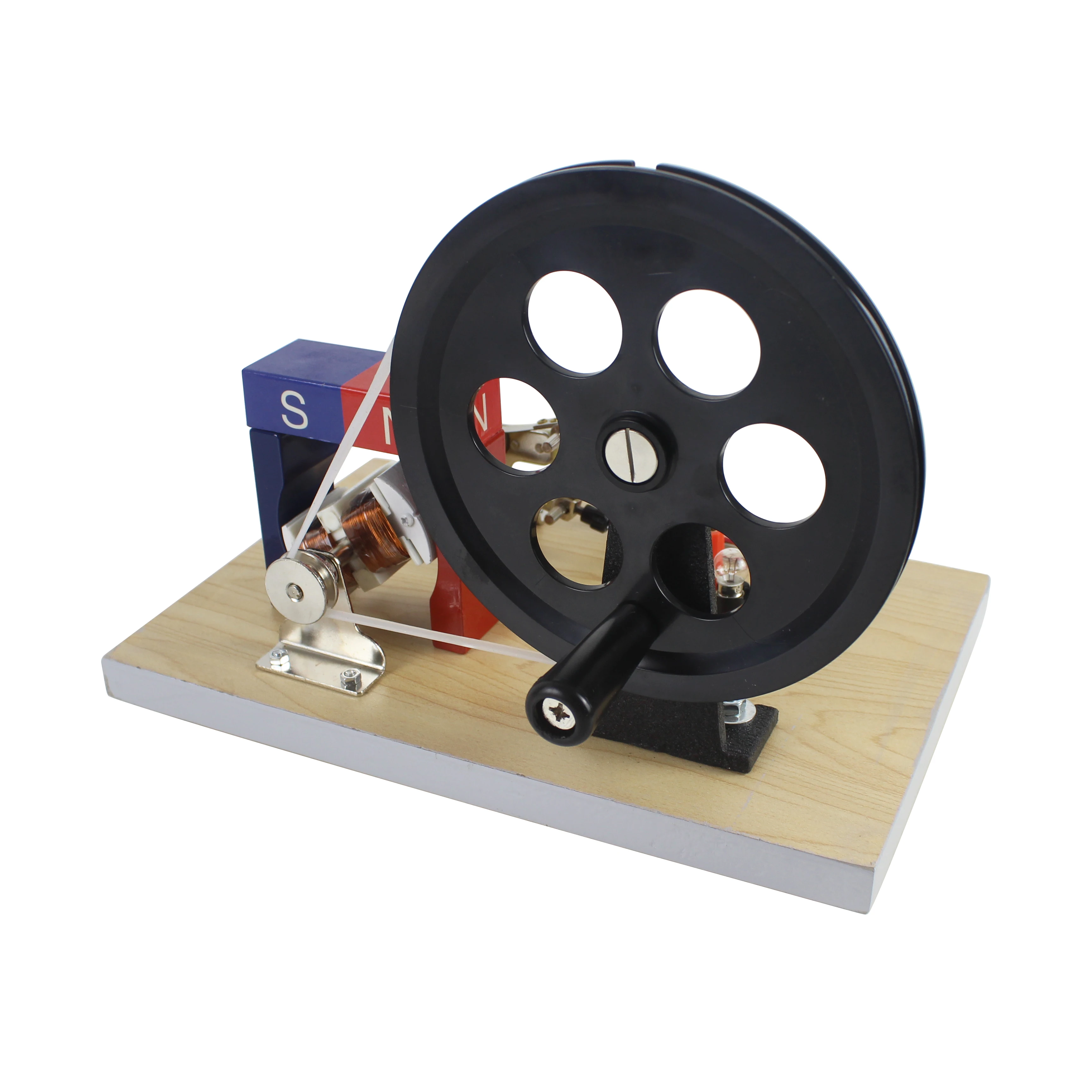 مولد دينامو يدوي يعمل بالتيار المتردد والتيار المستمر لمقبض التجربة الفيزيائية وعرض مولد التيار المتردد/التيار المستمر