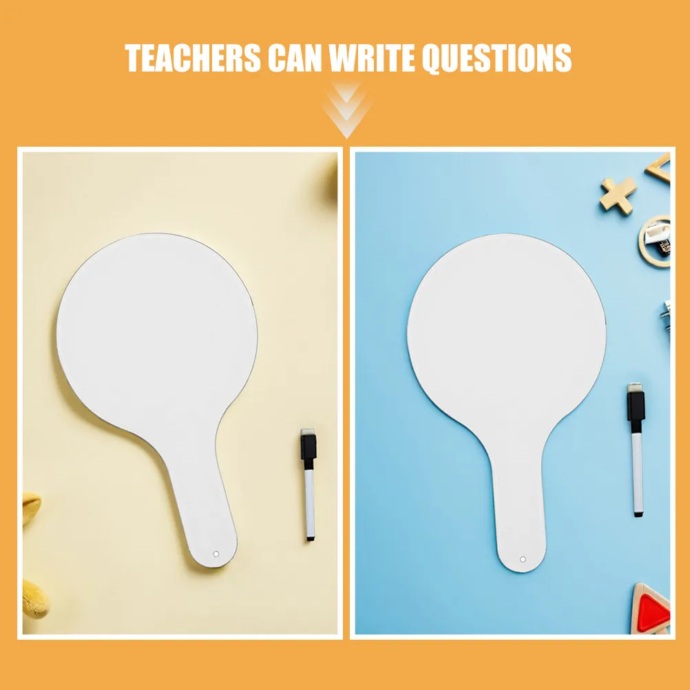 5Pcs Sturdy Wooden Double Sided Dry Erase Board Mini Whiteboard Lightweight Handheld for Student Participation Classroom
