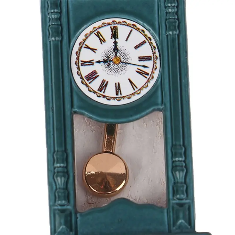 

ABJV 1/12 Doll House Scene Props Miniature Retro Roman Clock Pendant Clock Living Room Decoration Play House Accessories A