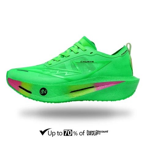 Tênis de Corrida Masculino com Placa de Carbono para Maratona, Esportivo, Respirável, Leve, Confortável, Feminino, Atlético, Chunta