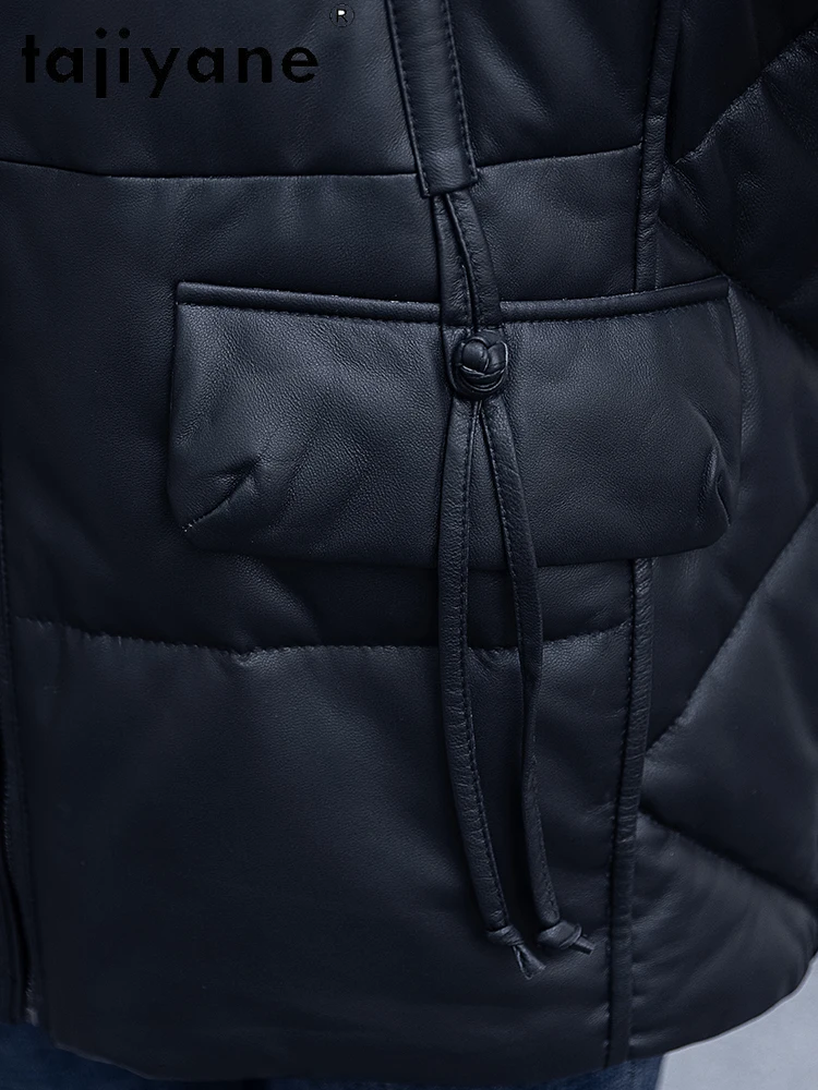 เสื้อแจ็คเก็ตขนเป็ดแท้ TAJIYANE 100% หนังแกะ แต่งขนฟ็อกซ์ สำหรับผู้หญิง เสื้อโค้ทหนังแท้ เสื้อผ้าฤดูหนาว ผู้หญิง 2025