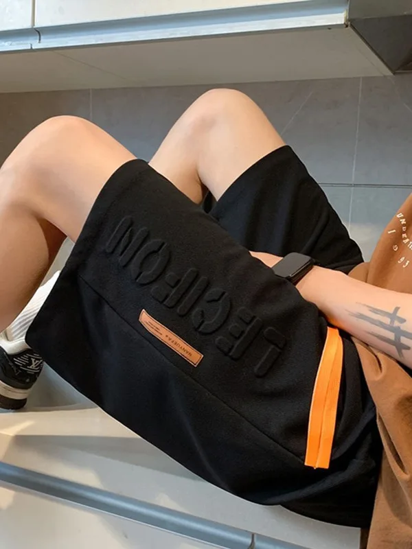 

Новые мужские спортивные повседневные шорты 2025 года: модные, молодежные, летние, дышащие, легкие, из полиэстера, прямого кроя, стильные, городские