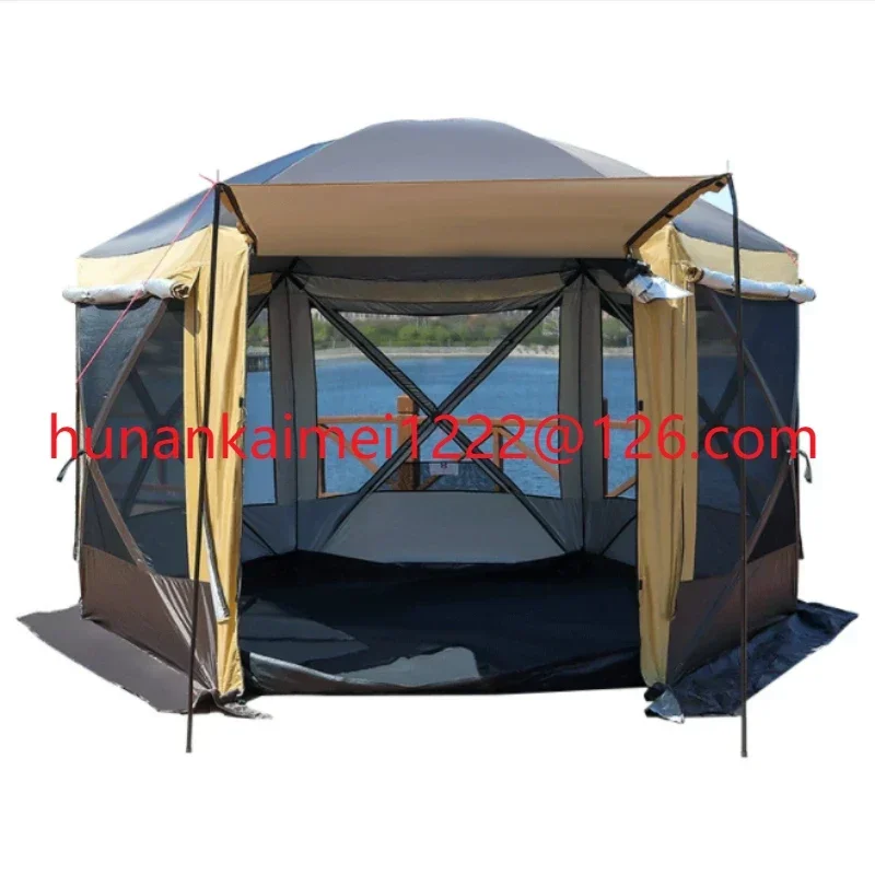 

Outdoor Hexagonal Tent Gazebo Wedding Camping Beach Sun Shelter Canopy for Outdoor Camping