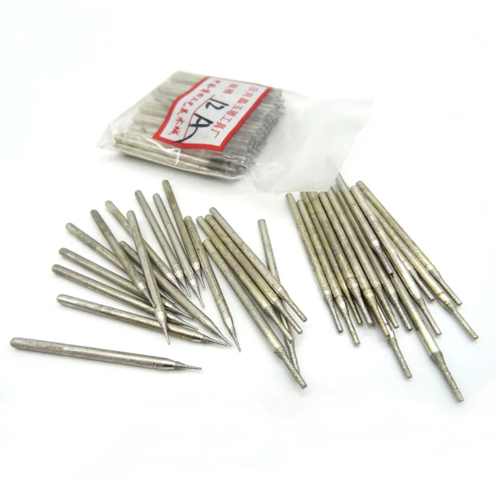 5/10 sztuk 0.4-2.0mm Dinmond szlifowanie cylindryczne wykrawania sztaba iglicowa igły ścierne 2.35MM cholewka do grawerowania narzędzi obrotowych