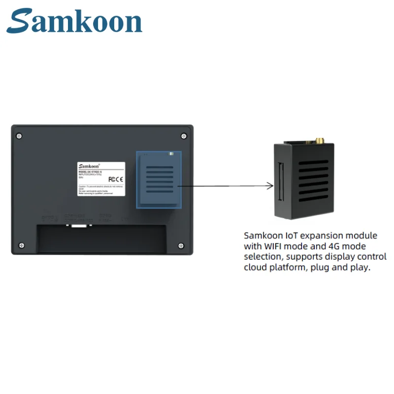 Samkoon 10.2" HMI Touch Sceen HMI Display Panel Modbus RTU TCP Protocol RS485 Ethernet Communication - Image 2