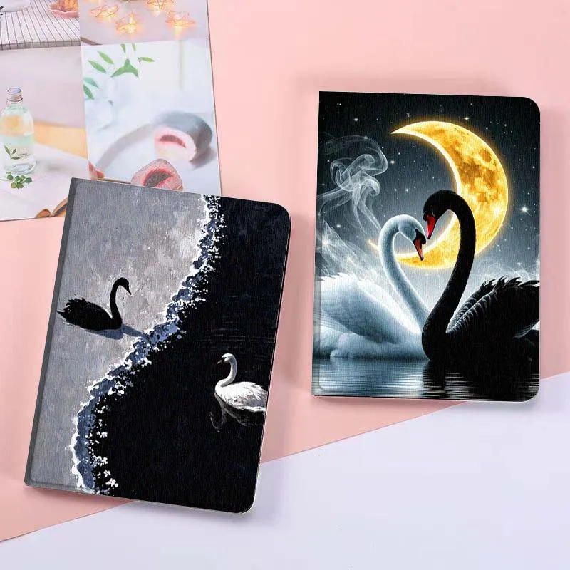 

Swan Cool Luxury Pattern For Oppo Pad X SE 4 3 11 13.2 11.61 11.4 10.36 Pro 2 Air2 2025 Foldable Tablet Case Gift