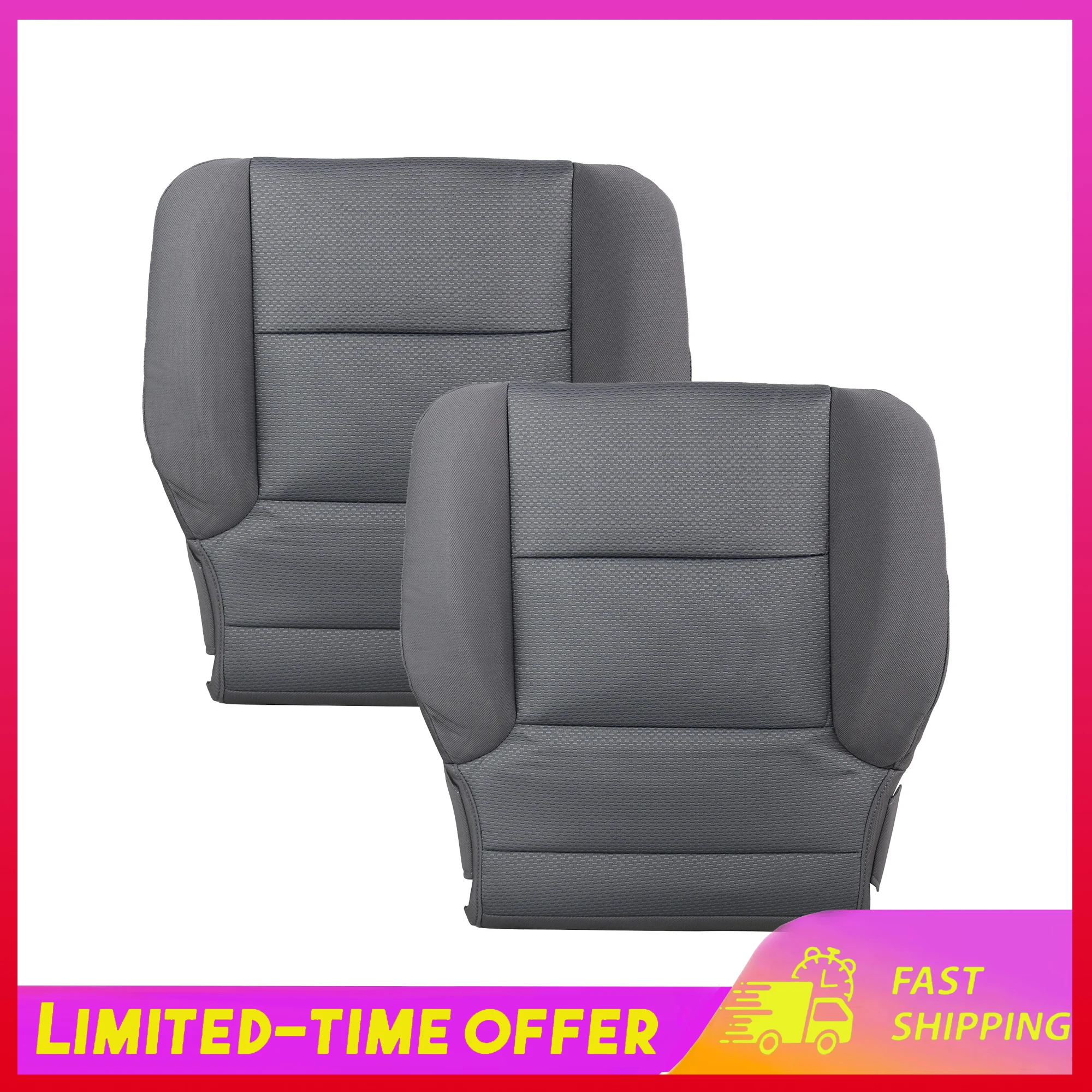 

Driver/Passenger Side Seat Cover Cloth Bottom Seat Covers Replacement For Silverado LT 2014-2019 Automobiles Parts Accessories