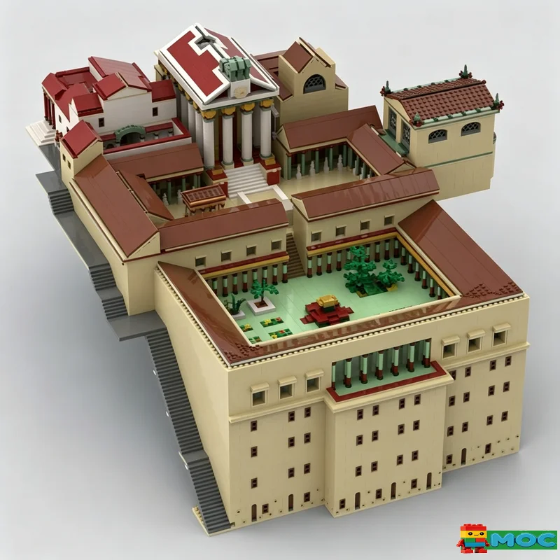

10072PCS Ancient Roman Historic Building Model Custom Puzzle DIY Educational Assembly Toy Birthday Gift For Collection Display