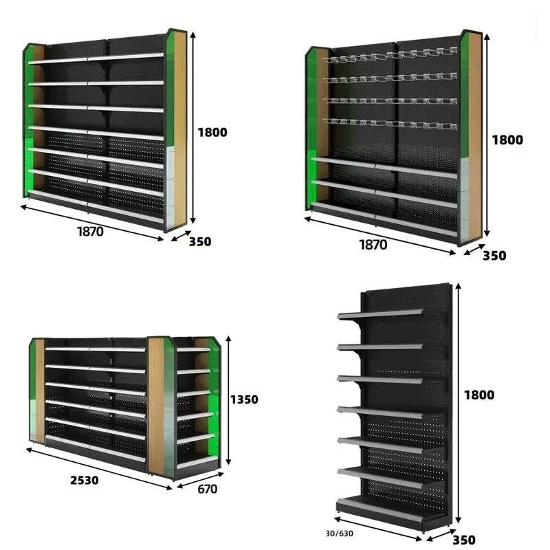 Free Design Heavy Duty Supermarket Shelves for Grocery Store Retail Display Cabriolet Shelving Units