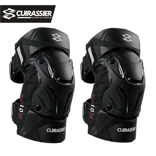 Imagen 1 del producto Rodilleras protectoras CUIRASSIER para motocicleta, rodilleras para motocicleta, Protector MX, protectores de carreras ajustables, protección reflectante nocturna