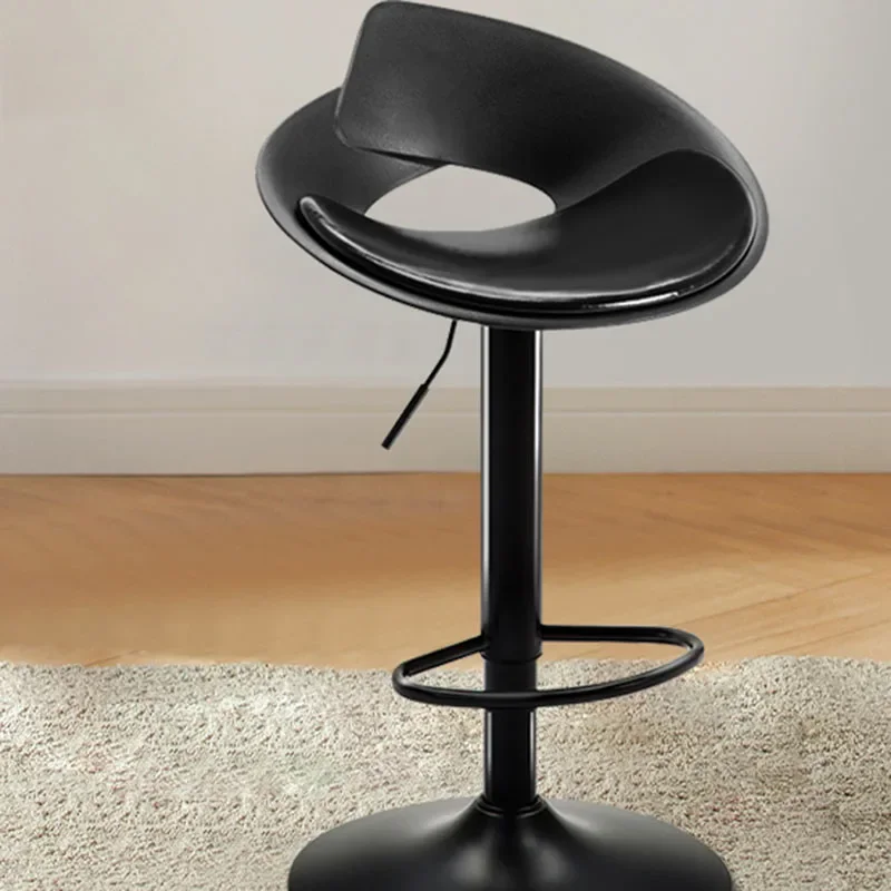 

Современный простой барный стул с регулировкой высоты и спинкой, поворотный, для дома, кухонного острова, кассового стола, барной стойки