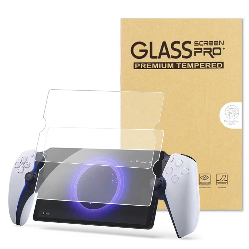 2 Pack Screen Protector Anti Fingerprint Tempered Film Tempered Glass 9H Hardness for PlayStation Portal Remote Player 8 in 2023