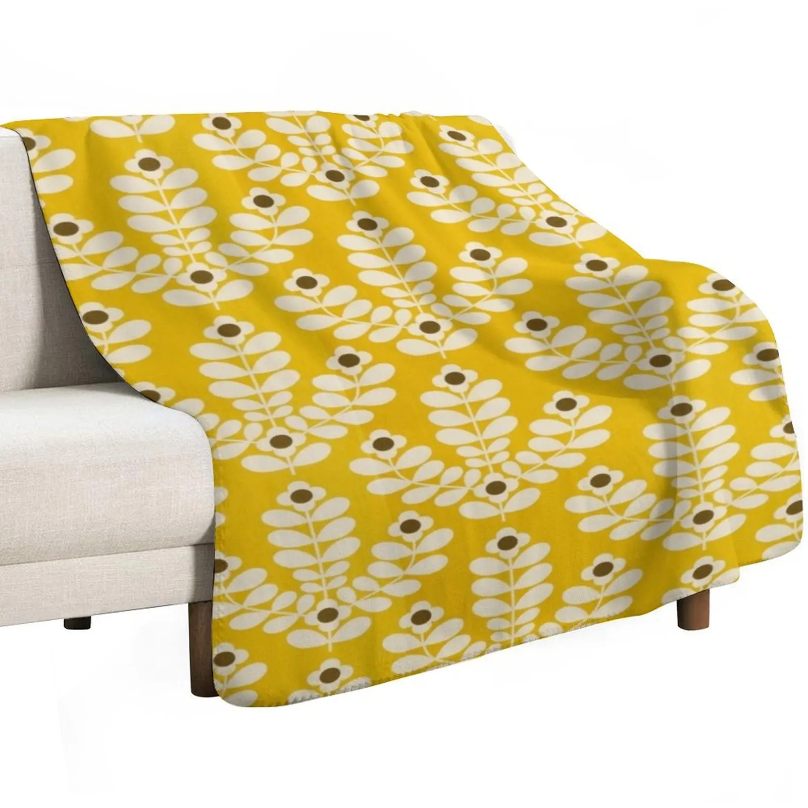orla kiely juniper stem ,orla kiely abstract juniper stem flowers design Throw Blanket Hairy Flannels halloween Single Blankets