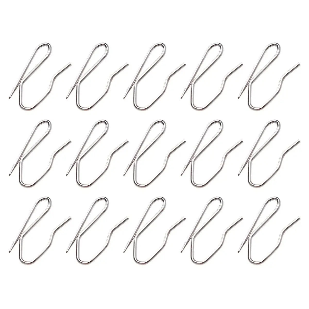 50Pcs S Hooks Stainless Steel Heavy Duty S Shaped Curtain Hooks for Drapes Pleated Curtains Track Hardware Space Saving