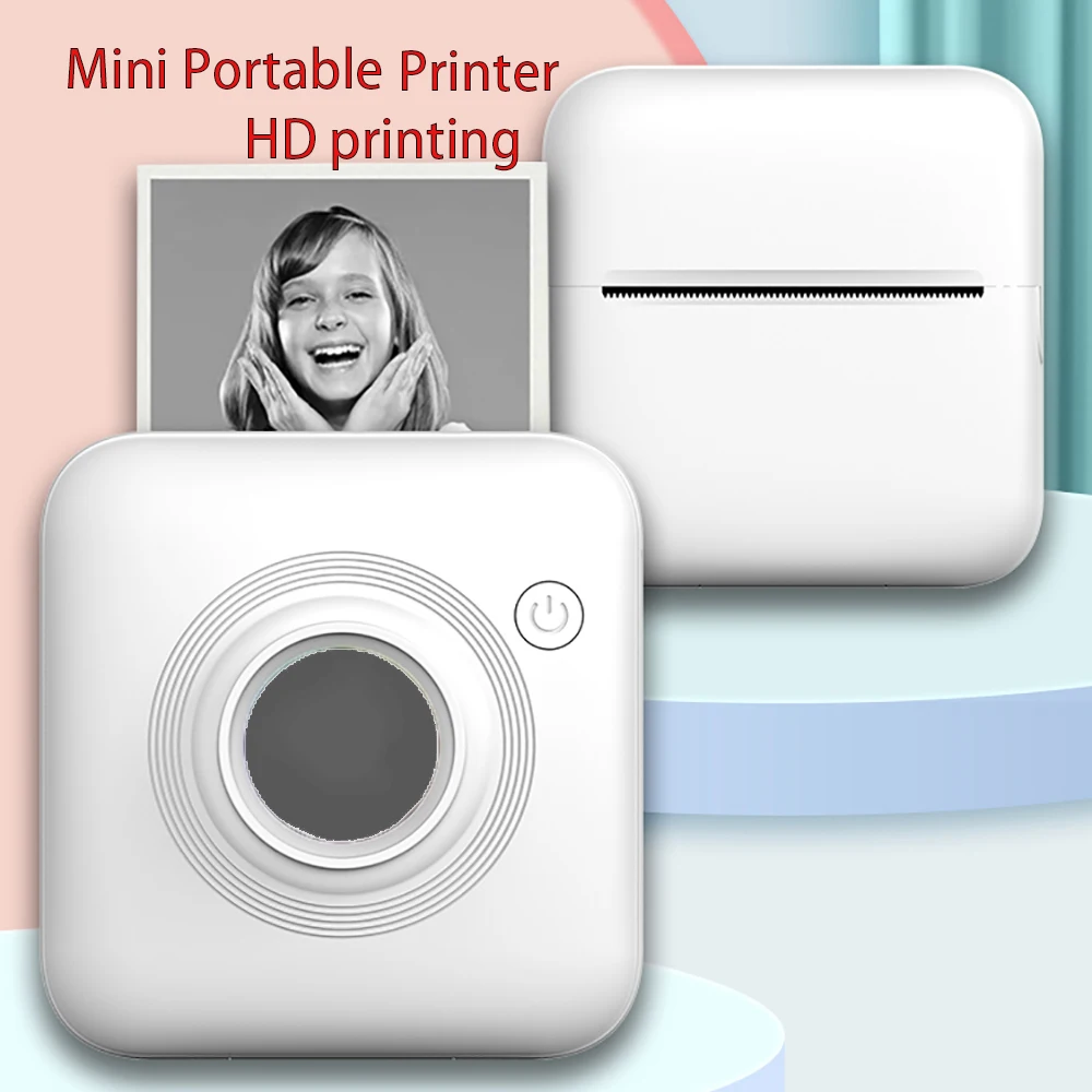 Mini stampante termica portatile Pocket Wireless BT 200dpi Photo Label Memo domanda falsa piccola stampa per Xiaomi No Ink Print