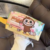 Anime The Monster Peripherals Children's Zero Wallet Labubu Cute Cartoon Student Storage Bag Female Large Capacity Makeup Bag