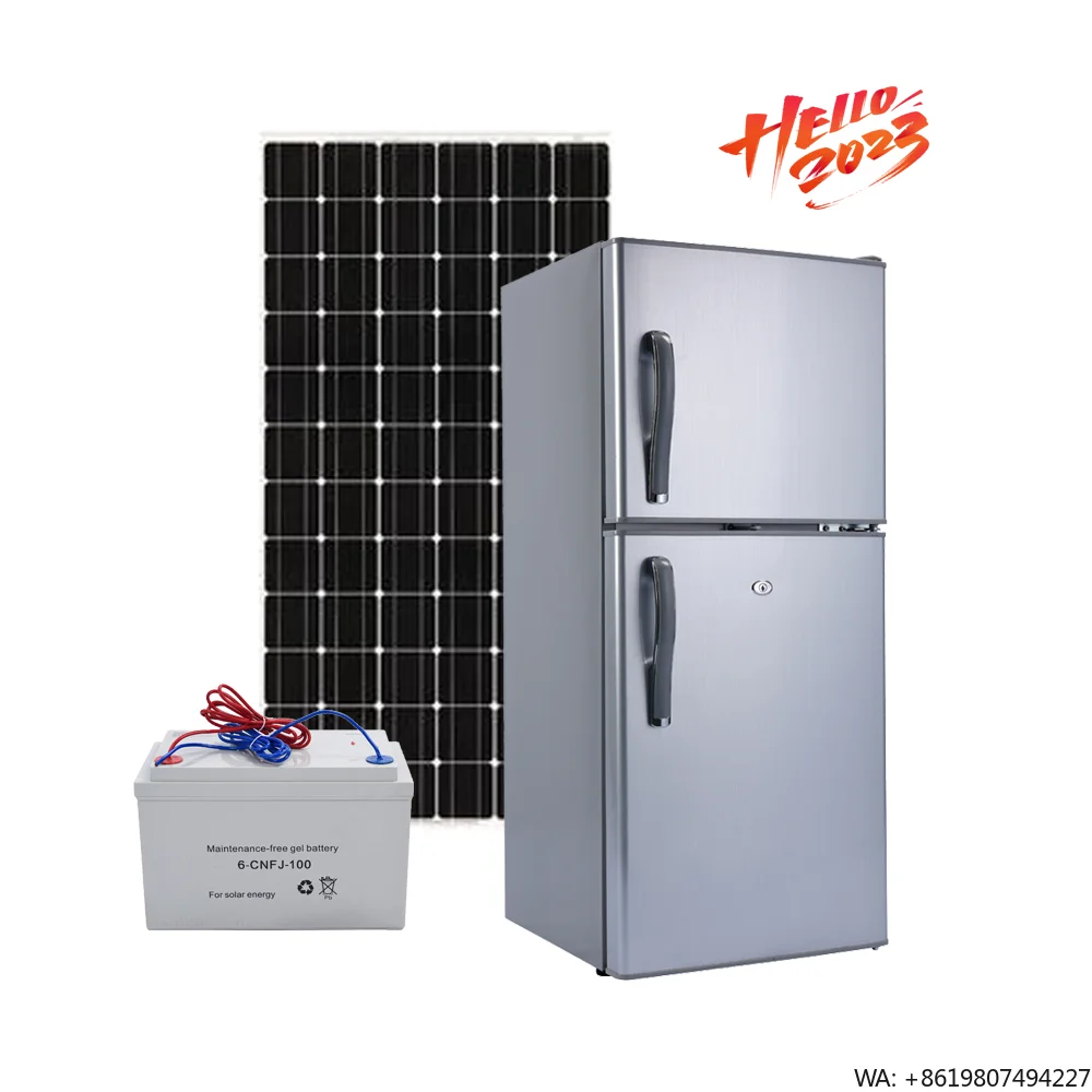 One of the Most Popular Domestic Appliances 98L Upright Double Door Refrigerator Solar Powered Dc 12V Solar  Refrigerator