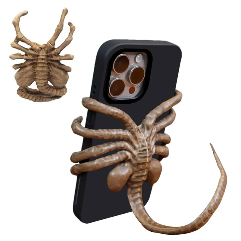 

1 Pcs Facehugger-Themed Phone Stand For Sci-Fi Fans | Creative Alien Romulus Design As Novelty Collector Gift