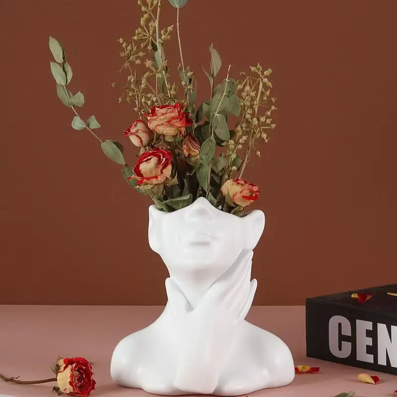 Cross-border hot-selling body art vase Nordic home resin ornament living room TV cabinet bedroom simple decoration