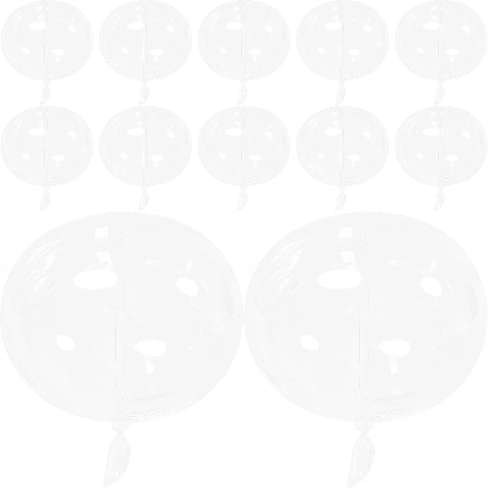 

25Pcs Bobo Balloons Durable Transparent Bouquet Wrapping Ball Flower Packing Decoration Party Photo Prop Wide Neck Bobo Balloons